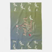 2e jaar Jubileum katoenbruiloft   Theedoek (Verticaal)