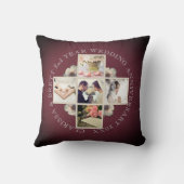 2e jaar Weddenschap Jubileum Katoen 5 Foto's Garne Kussen (Achterkant)