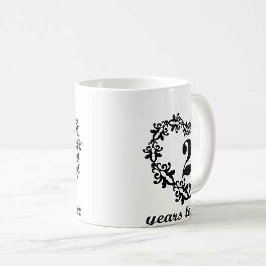 2e Jubileum 2 jaar samen Mok hartcadeau (Voorkant rechts)