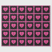 2e Jubileum Love Heart Wrapping Paper Cadeaupapier (Vlak)