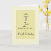 2e Jubileum Priest met ingegraven kruis, Re Kaart (Gele Bloem)