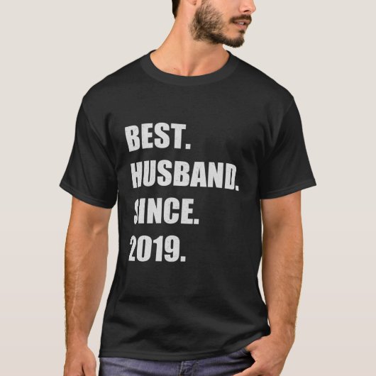 2e Jubileum voor weddenschappen Gift Him Best Husb T-shirt (Voorkant)