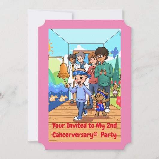 2e Kanker Jubileum Party Uitnodigingen (Voorkant)