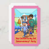 2e Kanker Jubileum Party Uitnodigingen (Voorkant / Achterkant)