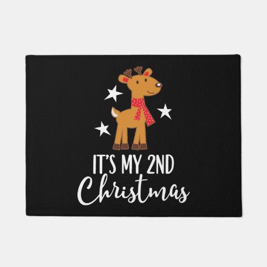 2e Kerstmis rendieren Deurmat (Voorkant)