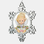 2e kersttwitje Baby Tin Sneeuwvlok Ornament (Rechts)
