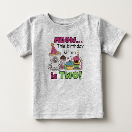 2e kitten verjaardag Tshirts en geschenken (Voorkant)