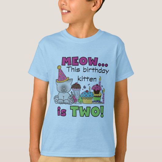2e kitten verjaardag Tshirts en geschenken (Voorkant)
