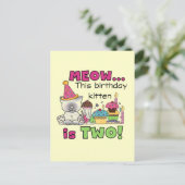 2e kitten verjaardag Tshirts en geschenken Briefkaart (Staand voorkant)