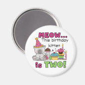 2e kitten verjaardag Tshirts en geschenken Magneet (Voorkant / Achterkant)