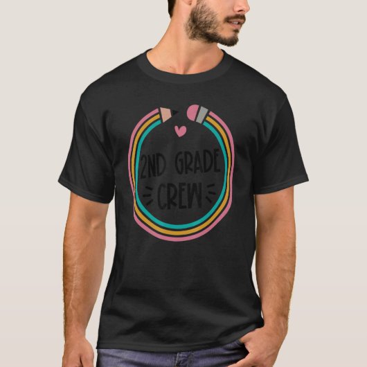 2e klas bemanning leraar student terug naar school t-shirt (Voorkant)
