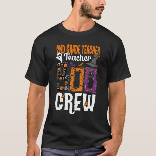 2e klas Boo Bemanner Leerling Student Halloween Co T-shirt (Voorkant)