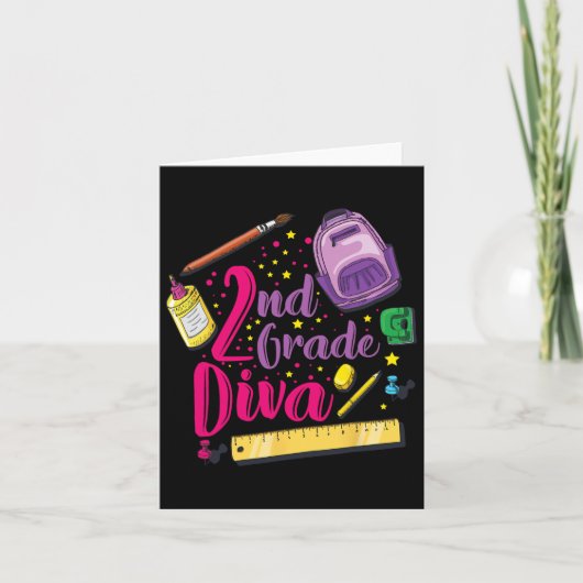 2e klas diva eerste dag schoolmeisjeskleding gi kaart (Voorkant)