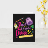 2e klas diva eerste dag schoolmeisjeskleding gi kaart (Gele Bloem)