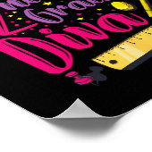 2e klas diva eerste dag schoolmeisjeskleding gi poster (Hoek)