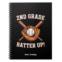 2e klas eerste dag Batter Up honkbal school Notitieboek
