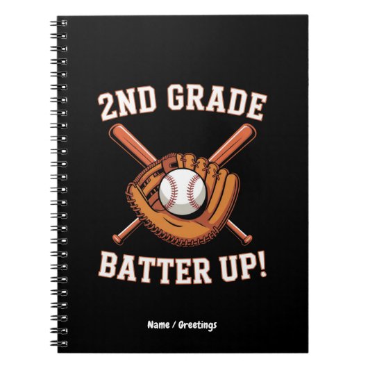 2e klas eerste dag Batter Up honkbal school Notitieboek (Voorkant)