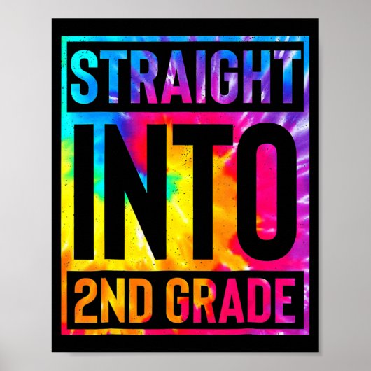 2e klas eerste schooldag terug naar jongens meisje poster (Voorkant)