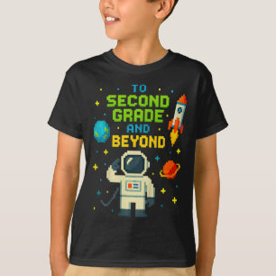 2e klas en verder astronaut ruimte jongens gamer f t-shirt