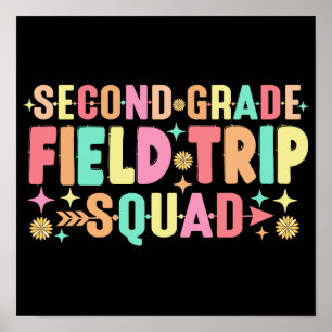 2e klas Field Trip Squad Matching Leraar Poster