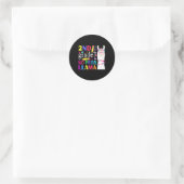 2e klas Geen Prob-llama Leraar Student Eerste Dag Ronde Sticker (Tas)
