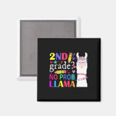 2e klas geen probleem-llama leraar leerling eerste magneet (Voorkant / Achterkant)