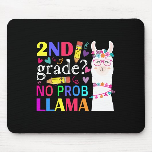 2e klas geen probleem-llama leraar student eerste muismat (Voorkant)