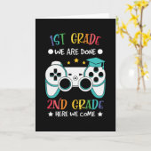 2e klas hier komen we videogame terug naar school kaart (Gele Bloem)