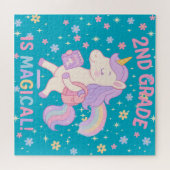 2e klas is magisch terug naar school eenhoorn legpuzzel (Horizontaal)