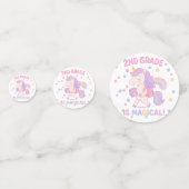 2e klas is Magische Eenhoorn Back School Leraar Confetti (Achterkanten)