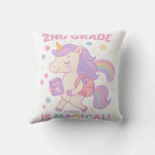 2e klas is magische eenhoorn terug naar school kussen (Achterkant)
