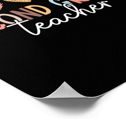 2e klas leraar eerste dag van de school terug naar poster (Hoek)