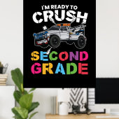 2e klas leraar: ik ben klaar om de tweede klas te  poster (Thuiskantoor)