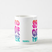 2e klas leraar kleurrijke ombre koffiemok (Center)