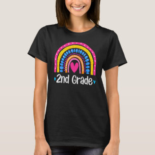 2e klas leraar & leerling regenboog hart terug naa t-shirt
