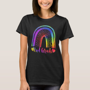 2e klas leraar regenboog das verf terug naar schoo t-shirt