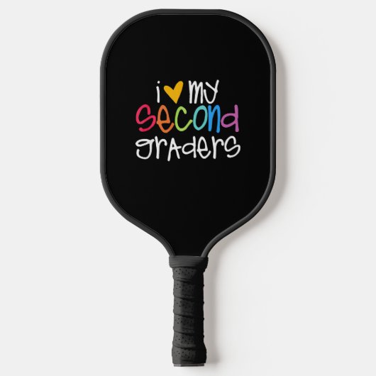 2e klas leraar sjirt ik hou van mijn tweede klas pickleball paddle (Voorkant)