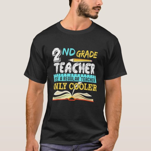2e klas leraar terug naar school t-shirt (Voorkant)