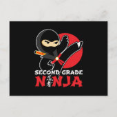 2e klas ninja trap eerste dag terug naar school briefkaart (Voorkant)