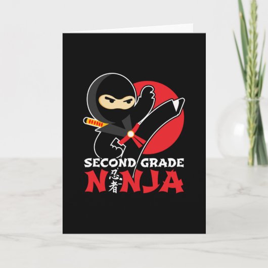 2e klas ninja trap eerste dag terug naar school kaart (Voorkant)