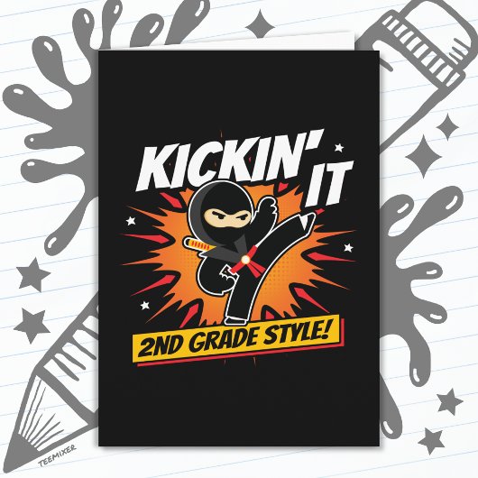 2e klas ninja trap eerste dag terug naar school kaart