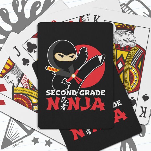 2e klas ninja trap eerste dag terug naar school pokerkaarten