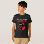 2e klas ninja trap eerste dag terug naar school t-shirt (Voorkant volledig)