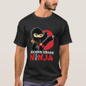 2e klas ninja trap eerste dag terug naar school t-shirt (Voorkant)