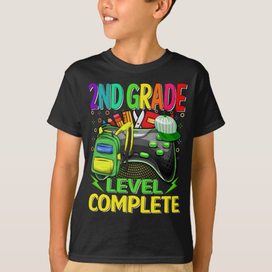 2e klas niveau compleet videogame t-shirt (Voorkant)