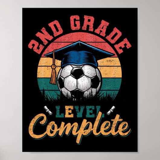 2e klas niveau compleet Voetbal Jongen Meisje Laat Poster (Voorkant)