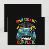 2e klas niveau complete Afstuderen gaming gamer Briefkaart (Voorkant / Achterkant)