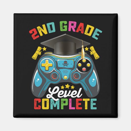 2e klas niveau complete Afstuderen gaming gamer Magneet (Voorkant)