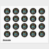 2e klas niveau complete Afstuderen gaming gamer Ronde Sticker (Vel)