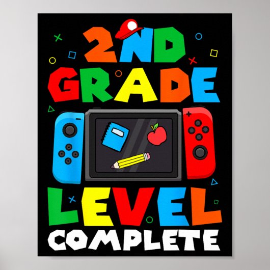 2e klas niveau complete videogame laatste dag van poster (Voorkant)